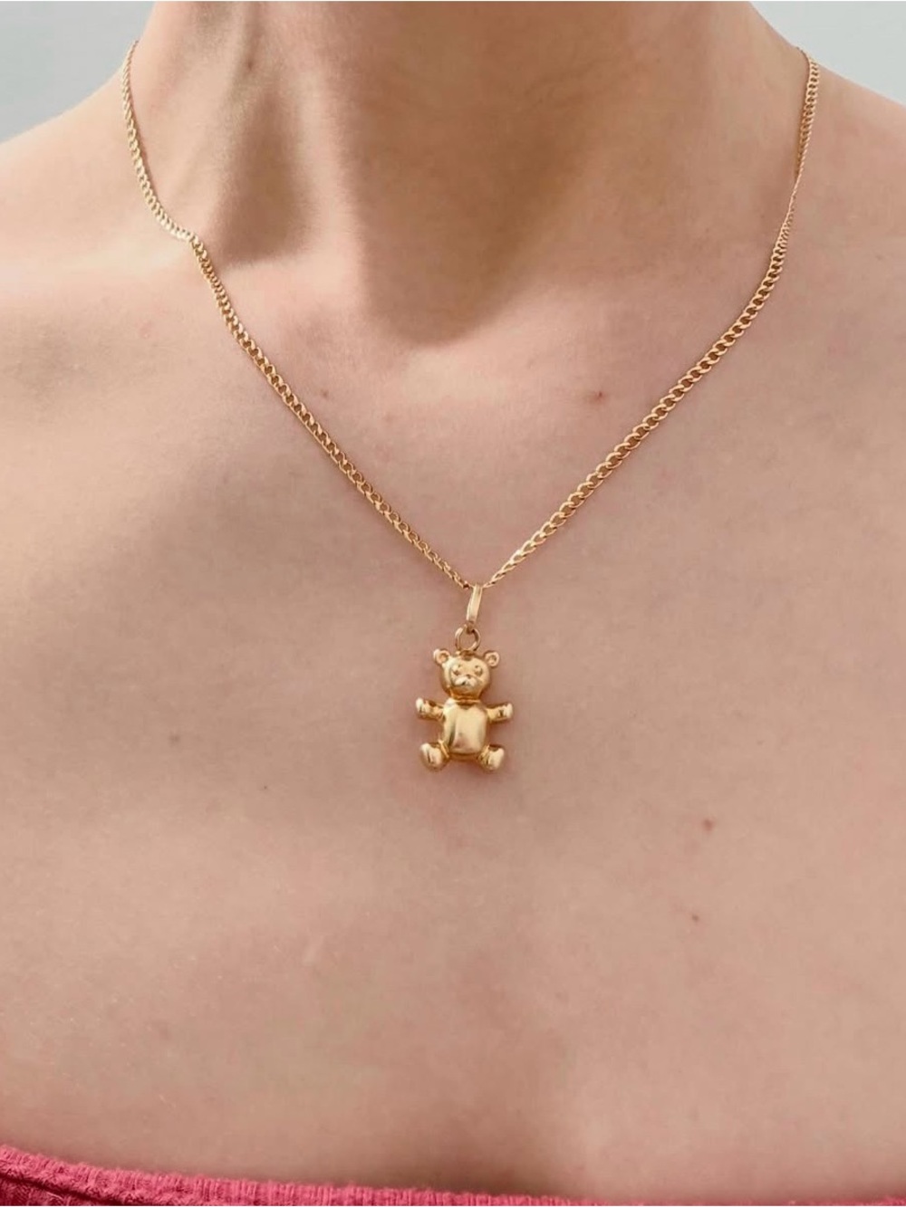 9k Yellow Gold Teddy Bear Pendant